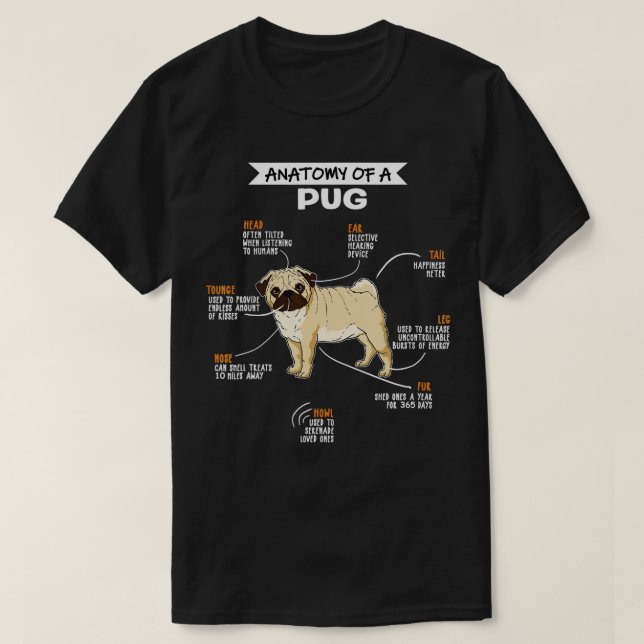Camiseta Anatomia De Um Cachorro Engraçado Presente No Sobr (Frente do Design)