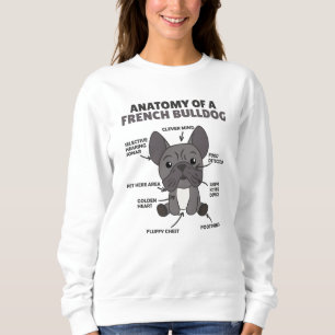 Camiseta Anatomia De Um Cachorro Francês Cachorros Engraçad