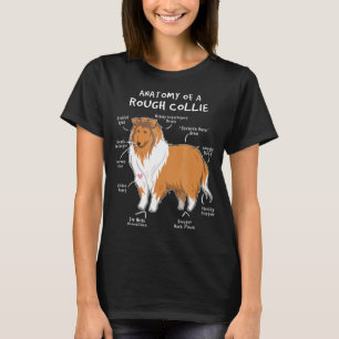 Camiseta Anatomia De Um Cachorro Grosso Collie Gupido Gift