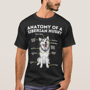 Camiseta Anatomia De Um Cachorro Herdeiro Siberiano Husky E