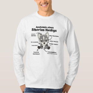 Camiseta Anatomia De Um Cachorro Iridério Husky Docinho