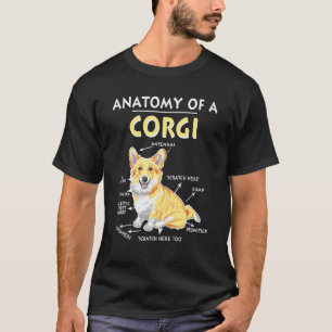 Camiseta Anatomia de um cão Corgi