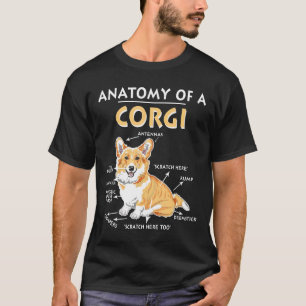 Camiseta Anatomia de um cão Corgi