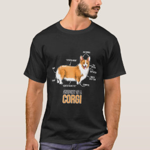 Camiseta Anatomia de um Cão Corgi T
