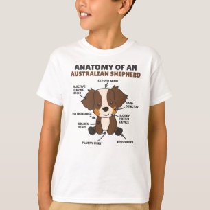 Camiseta Anatomia De Um Cão Doce Pastor Australiano