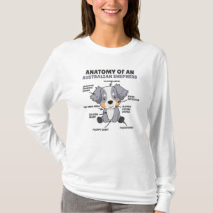 Camiseta Anatomia De Um Cão Doce Pastor Australiano