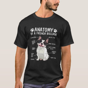 Camiseta Anatomia De Um Cão Francês Cachorro Francês Pet