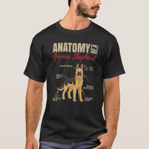 Camiseta Anatomia De Um Cão German shepherd