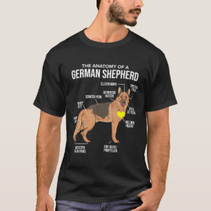 Camiseta Anatomia De Um Cão German shepherd