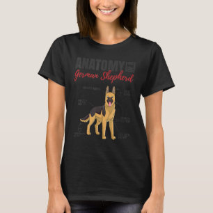 Camiseta Anatomia De Um Cão German shepherd