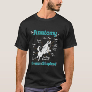 Camiseta ANATOMIA DE UM Cão GERMAN SHEPHERD Engraçado D