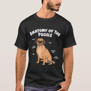 Camiseta Anatomia de um cão Puggle