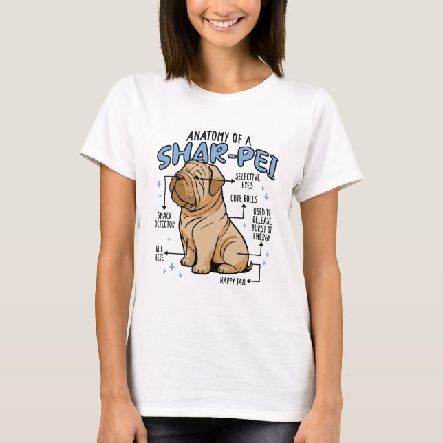 CAMISETA ANATOMIA DE UM CÃO SHARPEI (Frente)