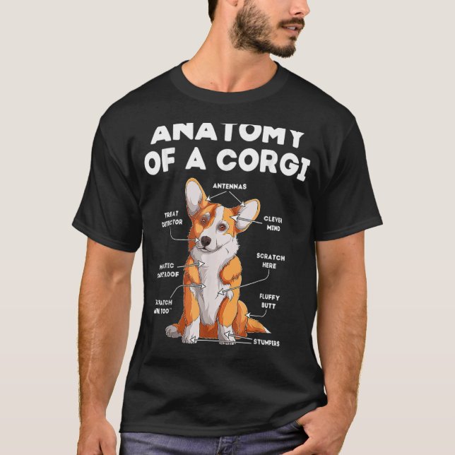 Camiseta Anatomia de um Corgi (Frente)