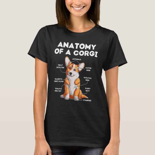 Camiseta Anatomia de um Corgi (Frente)