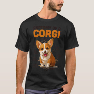 Camiseta Anatomia de um Corgi   Anatomia de um Filhote de C