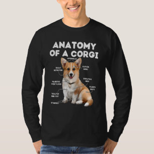 Camiseta Anatomia de um Corgi Corgi Dog Tee
