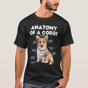 Camiseta Anatomia de um Corgi Corgi Dog Tee