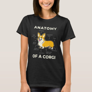 Camiseta Anatomia De Um Corgi Para Cachorro De Cachorro
