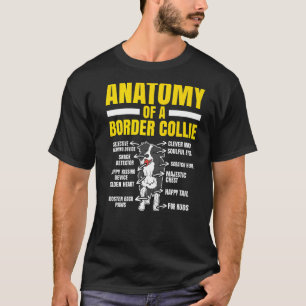 Camiseta Anatomia De Um Criador De Cães Collie De Borda