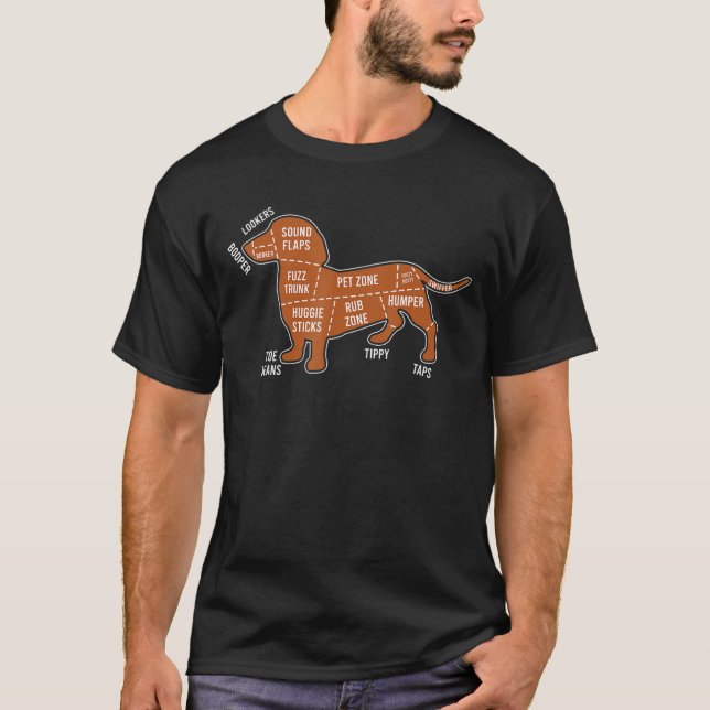 Camiseta Anatomia De Um Dachshund (Frente)