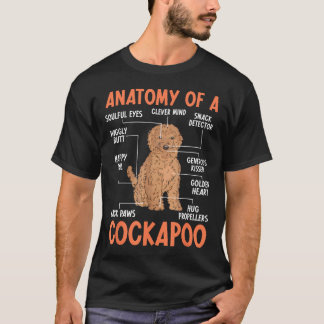 Camiseta Anatomia de um Dono de Cockapoo Mãe de Cockapoo Co