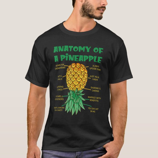Camiseta Anatomia De Um Engordo De Abacaxi De Pineap Para B (Frente)