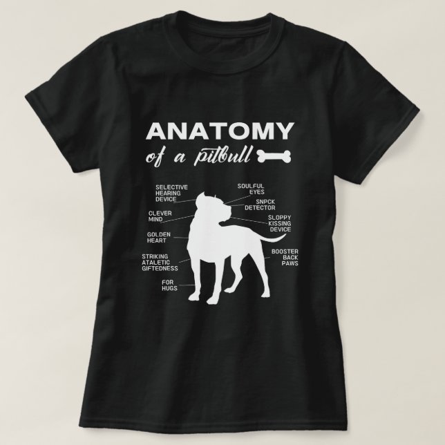 Camiseta Anatomia de um funil-dono de touro-mosquito (Frente do Design)