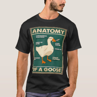 Camiseta Anatomia de um Ganso Meme Divertido Amante de Anim
