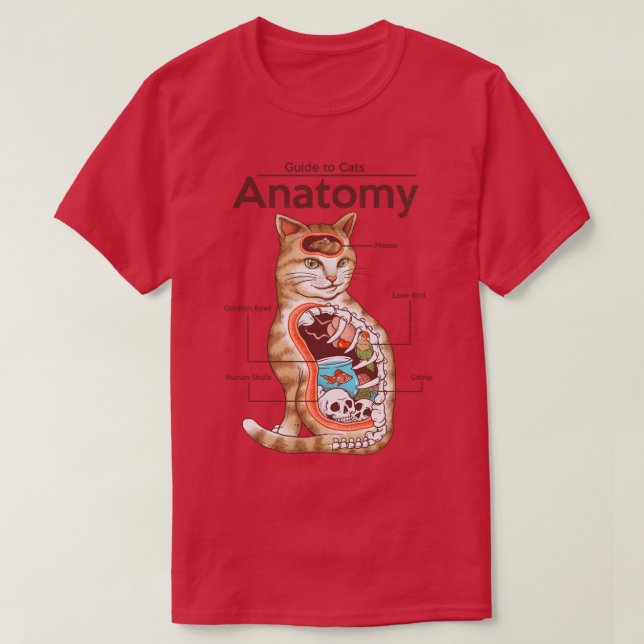 Camiseta Anatomia de um Gato (Frente do Design)