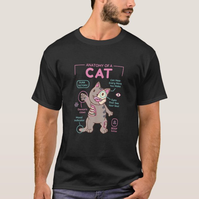 Camiseta Anatomia de um Gato (Frente)