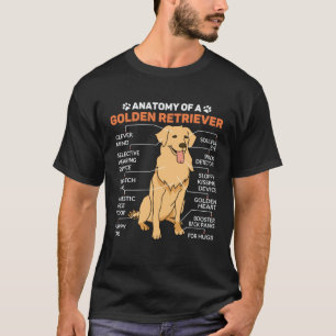 Camiseta Anatomia de um Golden Retriever Cachorro Retro