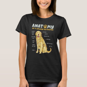 Camiseta Anatomia de um Golden Retriever para Proprietários