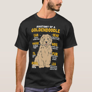 Camiseta Anatomia De Um Goldendoodle Para Cachorro