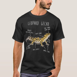 Camiseta Anatomia de um lagarto leopardo