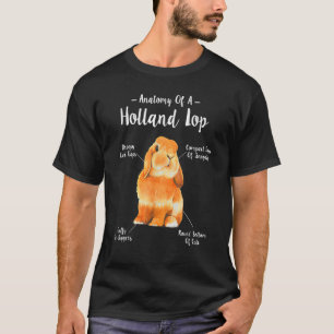 Camiseta Anatomia De Um Lop Holandês Engraçado Frio Coelhin