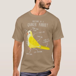 Camiseta Anatomia de um papagaio Lutino Quaker