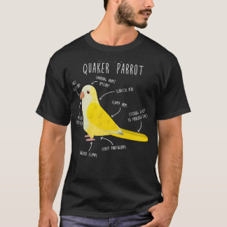 Camiseta Anatomia de um papagaio Quaker Lutino