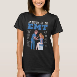 Camiseta Anatomia De Um Paramédico Emt Emt Ems Health Care