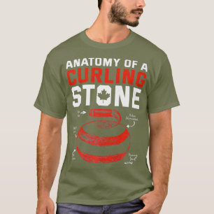 Camiseta Anatomia de um patriótico canadense Curling Stone