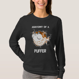 Camiseta Anatomia De Um Peixe-Pufe Engraçado