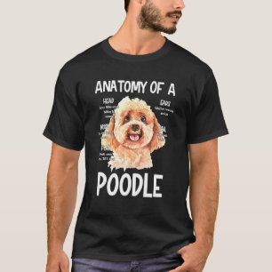 Camiseta Anatomia De Um Poodle Para O Ruído Da Cabeça De Cã