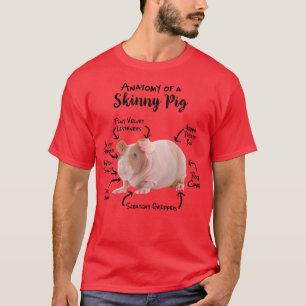 Camiseta Anatomia de um Porco da Guiné Magra