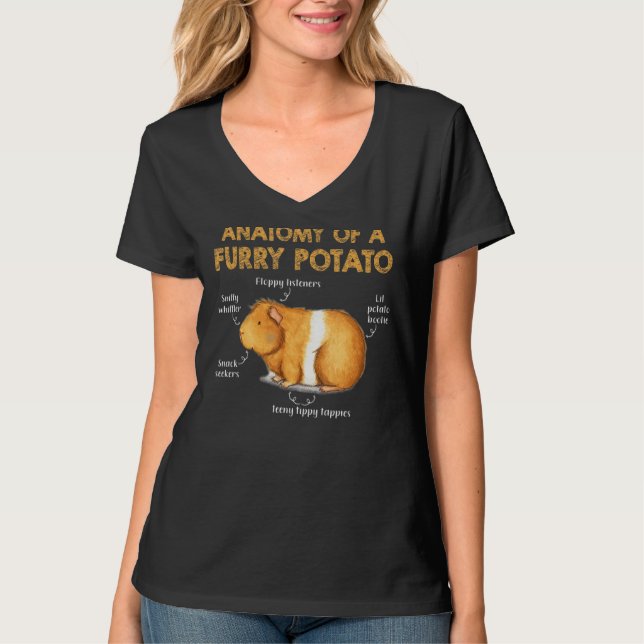Camiseta Anatomia De Um Porco De Batata-Batata (Frente)