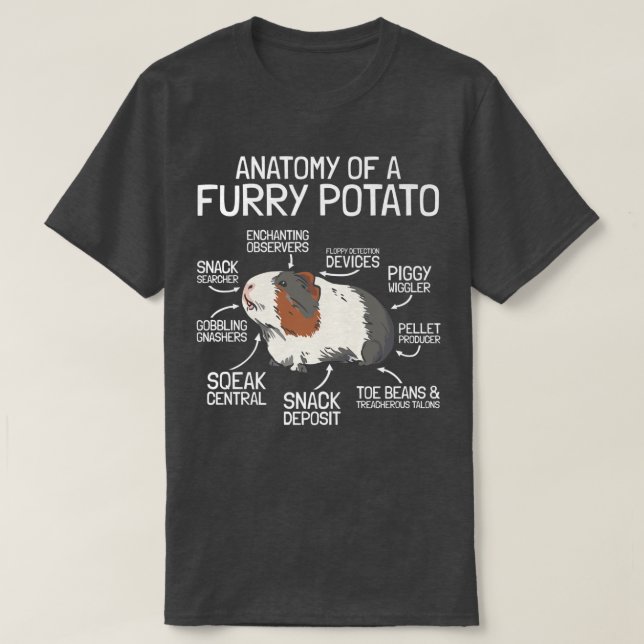 Camiseta Anatomia De Um Porco De Batata-Batata (Frente do Design)