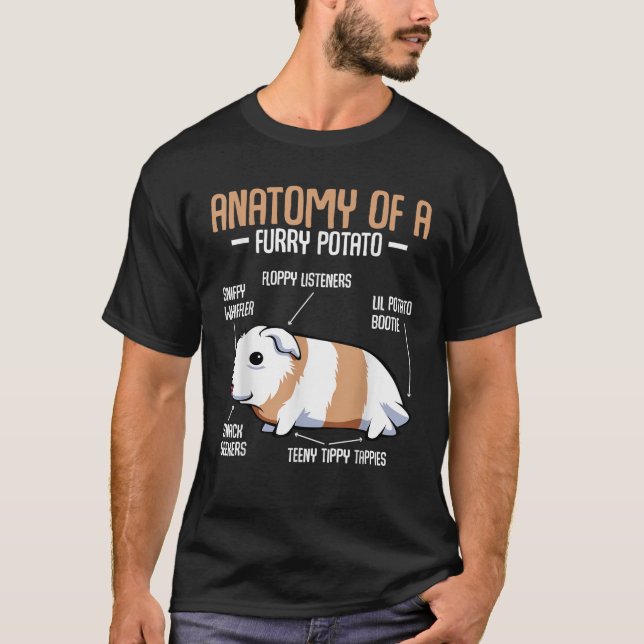Camiseta Anatomia De Um Porco De Batata-Batata (Frente)