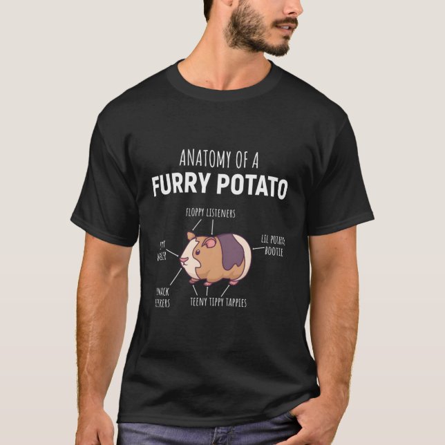 Camiseta Anatomia De Um Porco De Batata-Batata (Frente)