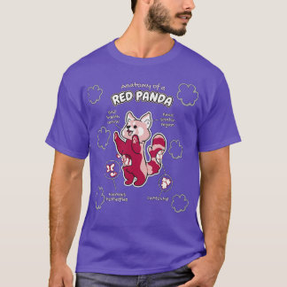 Camiseta Anatomia de um Presente Animal Engraçado de Panda
