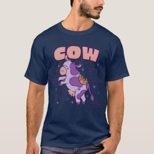 Camiseta Anatomia de um Presente Animal Engraçado de Vaca