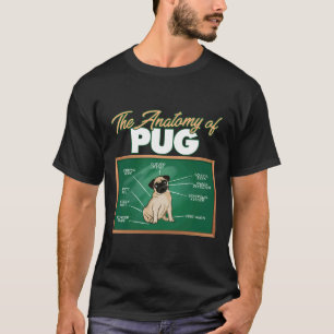 Camiseta Anatomia de um Pug I Pug Engraçado 81